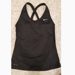 NIKE Workout Gym Black Tank Top